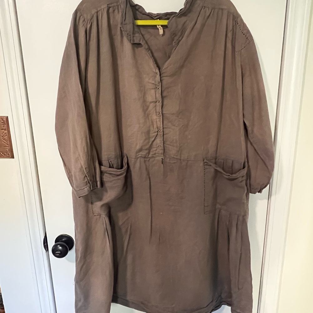 Magnolia Pearl Slate Grey Cotton Dress